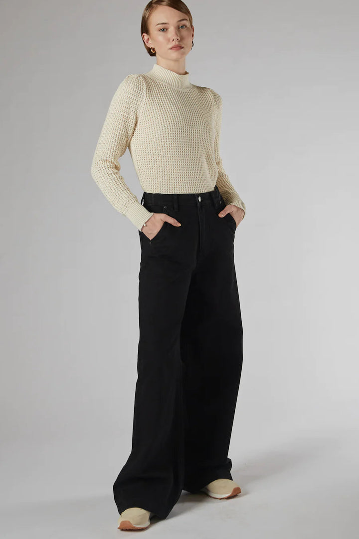 Dricoper | Mila Black Mid Rise Palazzo Jeans-Suzie Anderson Home