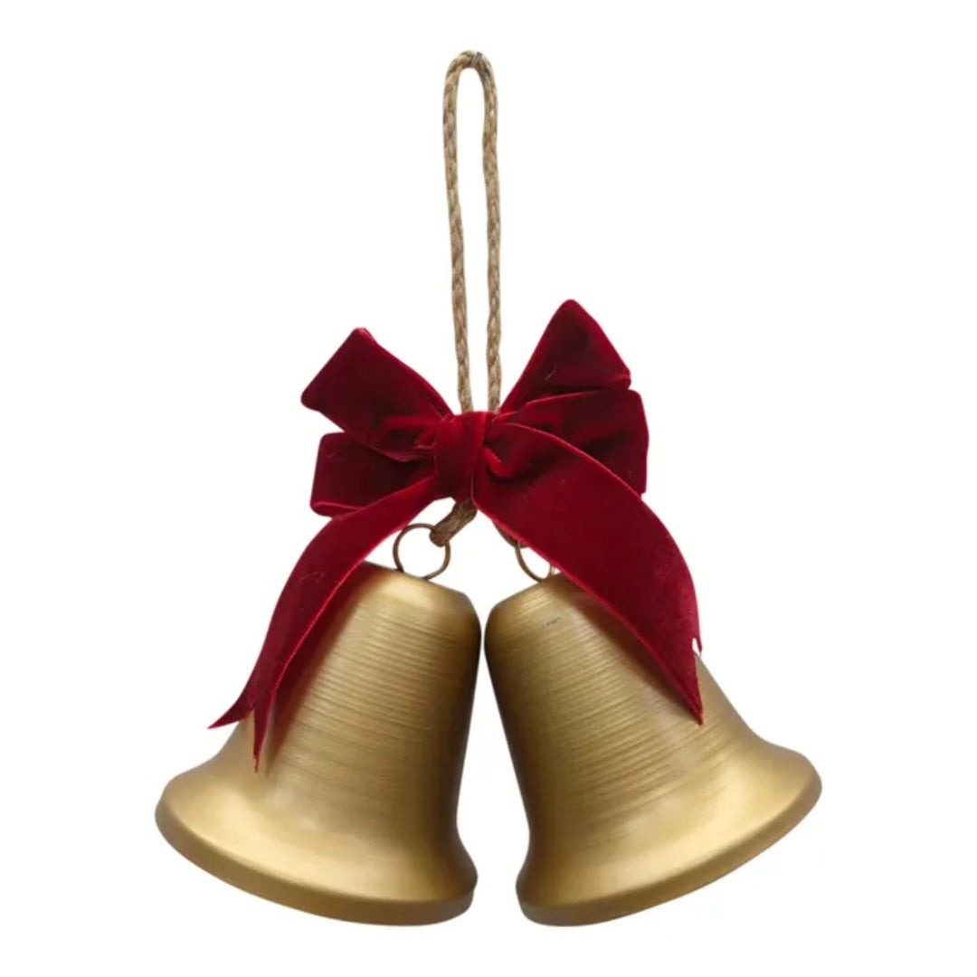 Duo Door Hanging Bells with Bow