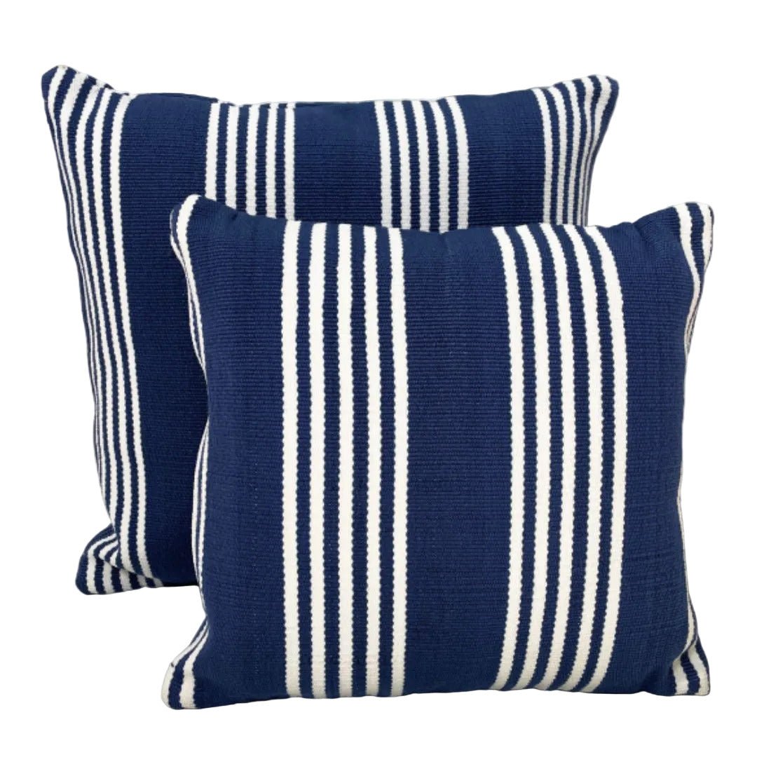 Durban Denim | Outdoor Cushion Cover & Poly Insert | 60x60cm (BOWRAL) - Suzie Anderson Home