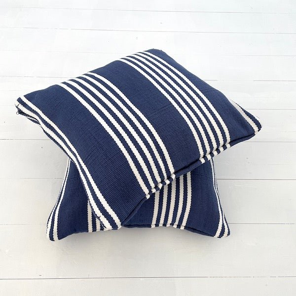 Durban Denim | Outdoor Cushion Cover &amp; Poly Insert | 60x60cm (BOWRAL) - Suzie Anderson Home