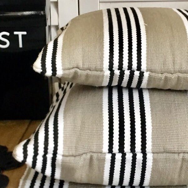 Durban Sand | Outdoor Cushion Cover &amp; Poly Insert | 60x60cm (BOWRAL) - Suzie Anderson Home