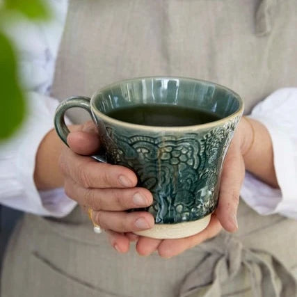 Arabesque Ceramic Tea Mug | Dusk