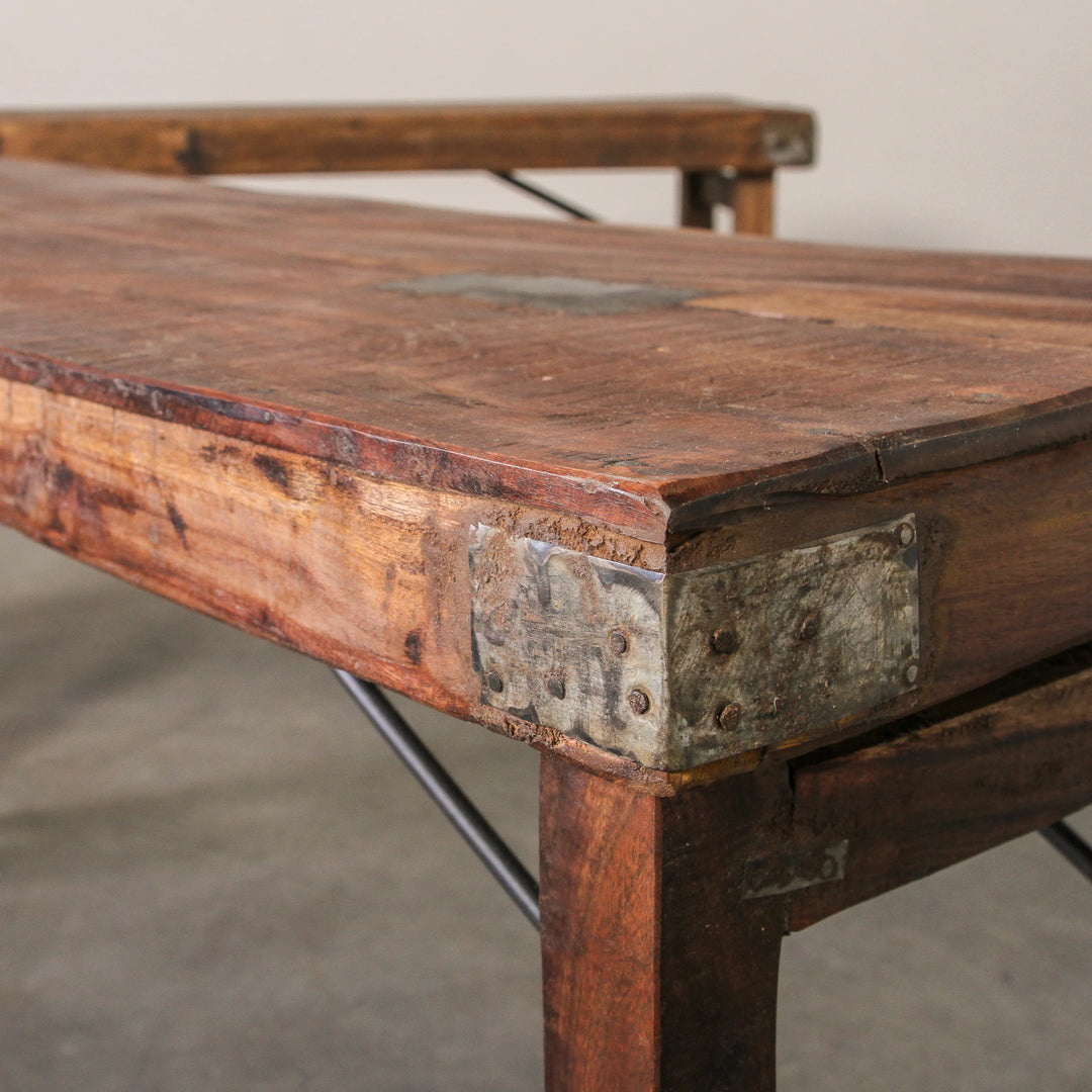 Rajasthan Console Table | Collapsible Legs | Dark Natural | W179 x D42 x H79cm