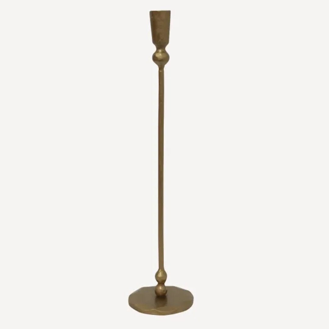 Eadie Gold Candlestick | Large - Suzie Anderson Home