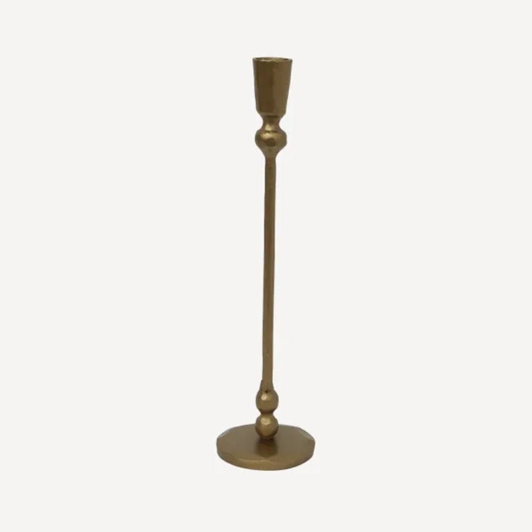 Eadie Gold Candlestick | Medium - Suzie Anderson Home
