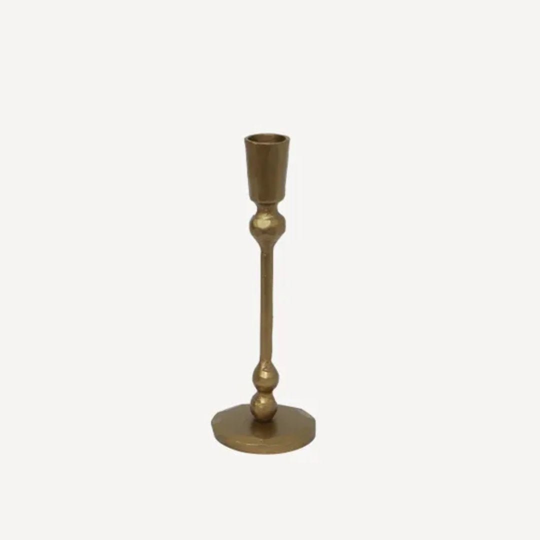 Eadie Gold Candlestick | Small - Suzie Anderson Home