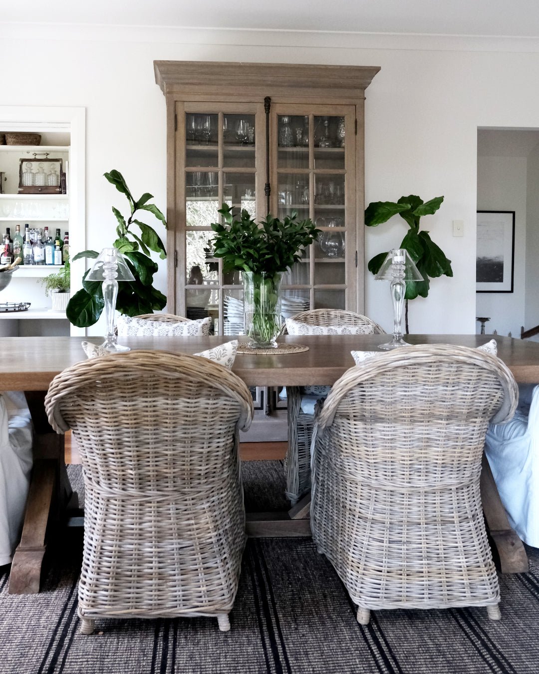 East Hampton Wicker Chair with Cushion - Suzie Anderson Home
