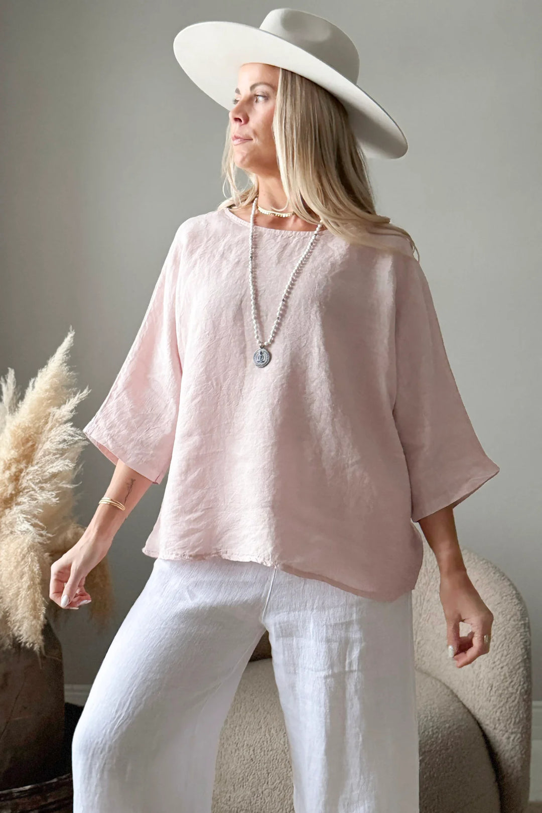 Bypias | Edell Linen Shirt | Light Pink