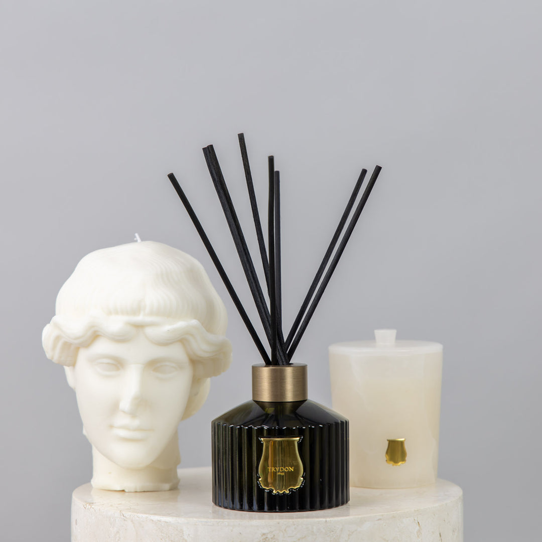 Trudon Alabaster Candle with Lid 270g | Abd el Kader | Moroccan Mint Tea