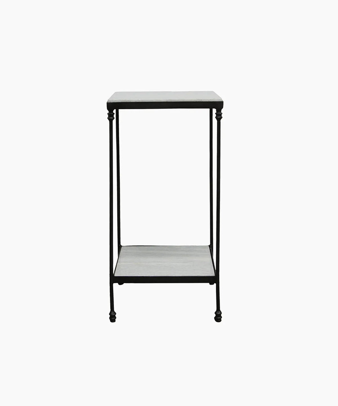 Elaine Narrow Side Table | Black/Marble | W30 x D30 x H61cm - Suzie Anderson Home