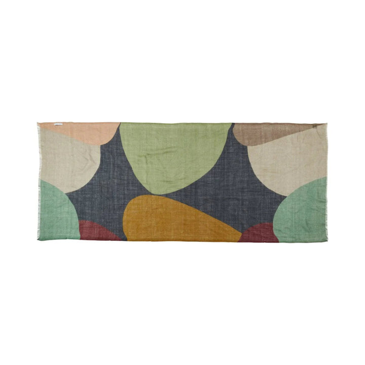 Ella Merino Wool Scarf – Abstract Earth Tone Wrap | 70 x 180cm - Suzie Anderson Home