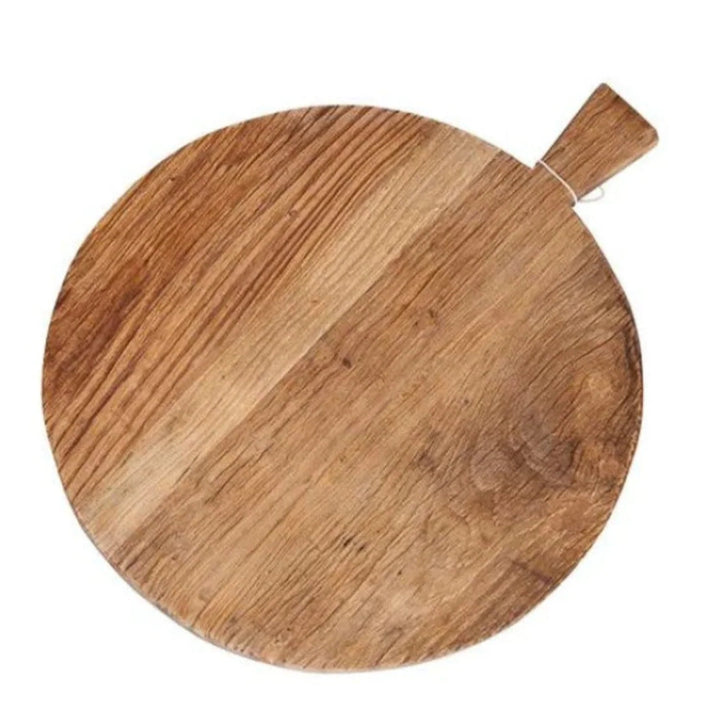 Elm Bread Board | 50cm Round with Handle