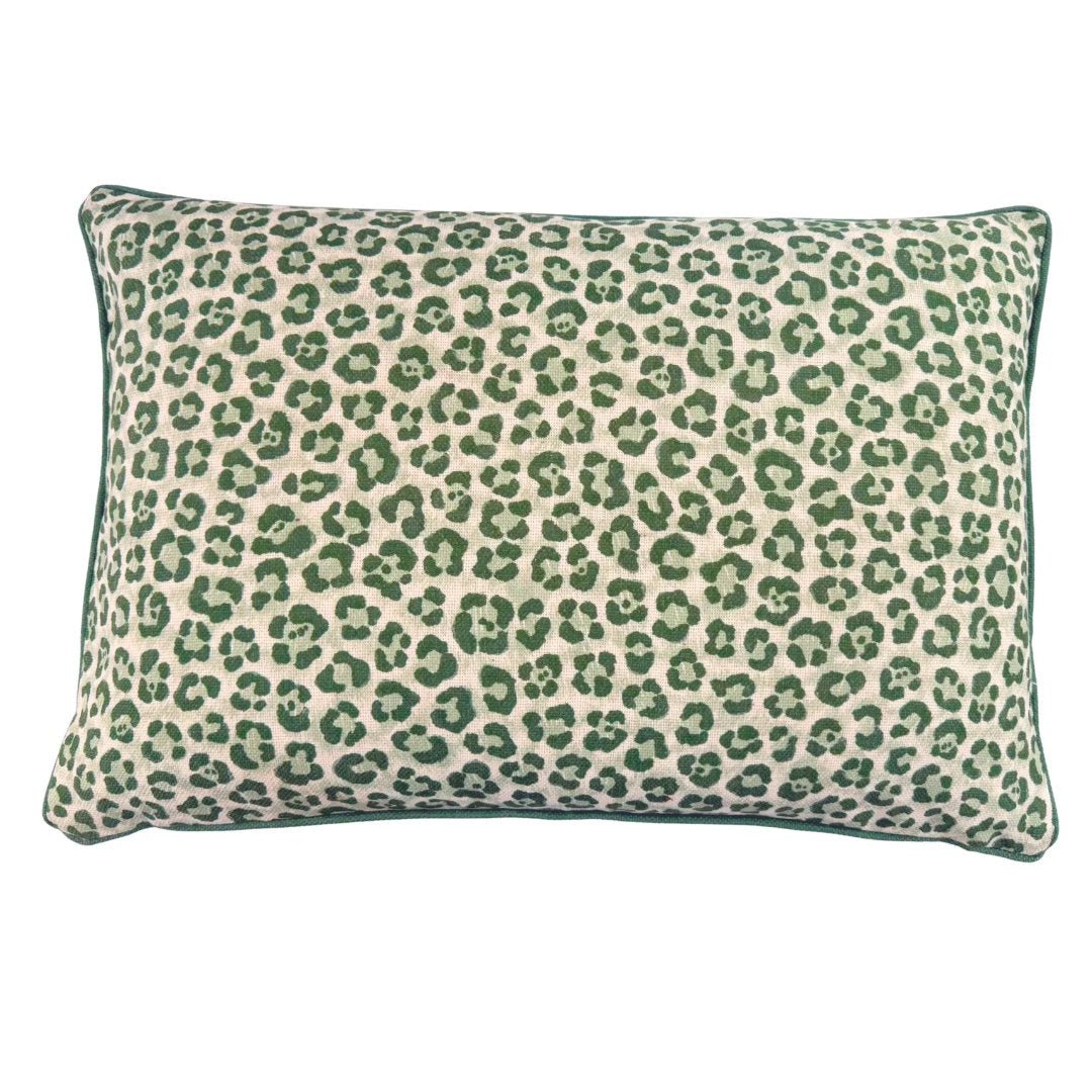 Emerald Leopard Outdoor Cushion Cover | 40x60cm (BOWRAL) - Suzie Anderson Home