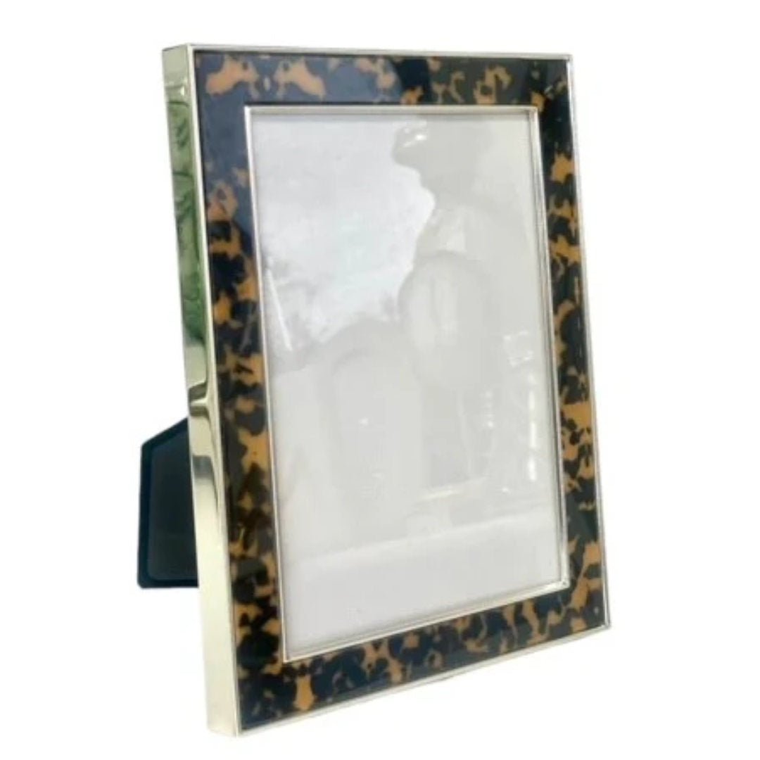 Enamel Tortoiseshell and Silver Photo Frame | 5" x 7" - Suzie Anderson Home