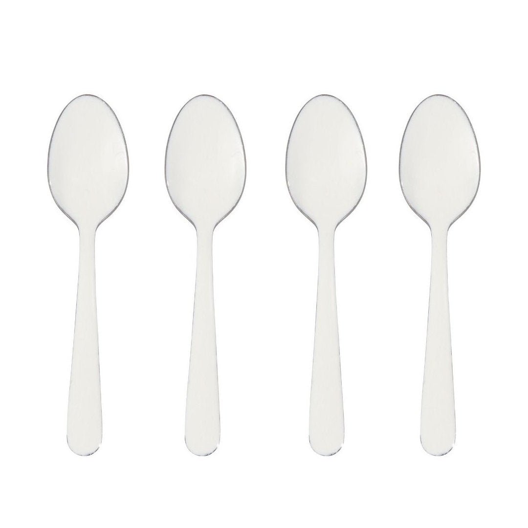 Enamel White Spoons | Set of 4 - Suzie Anderson Home