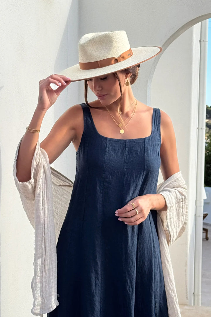 Bypias | Encanto Linen Dress | Navy
