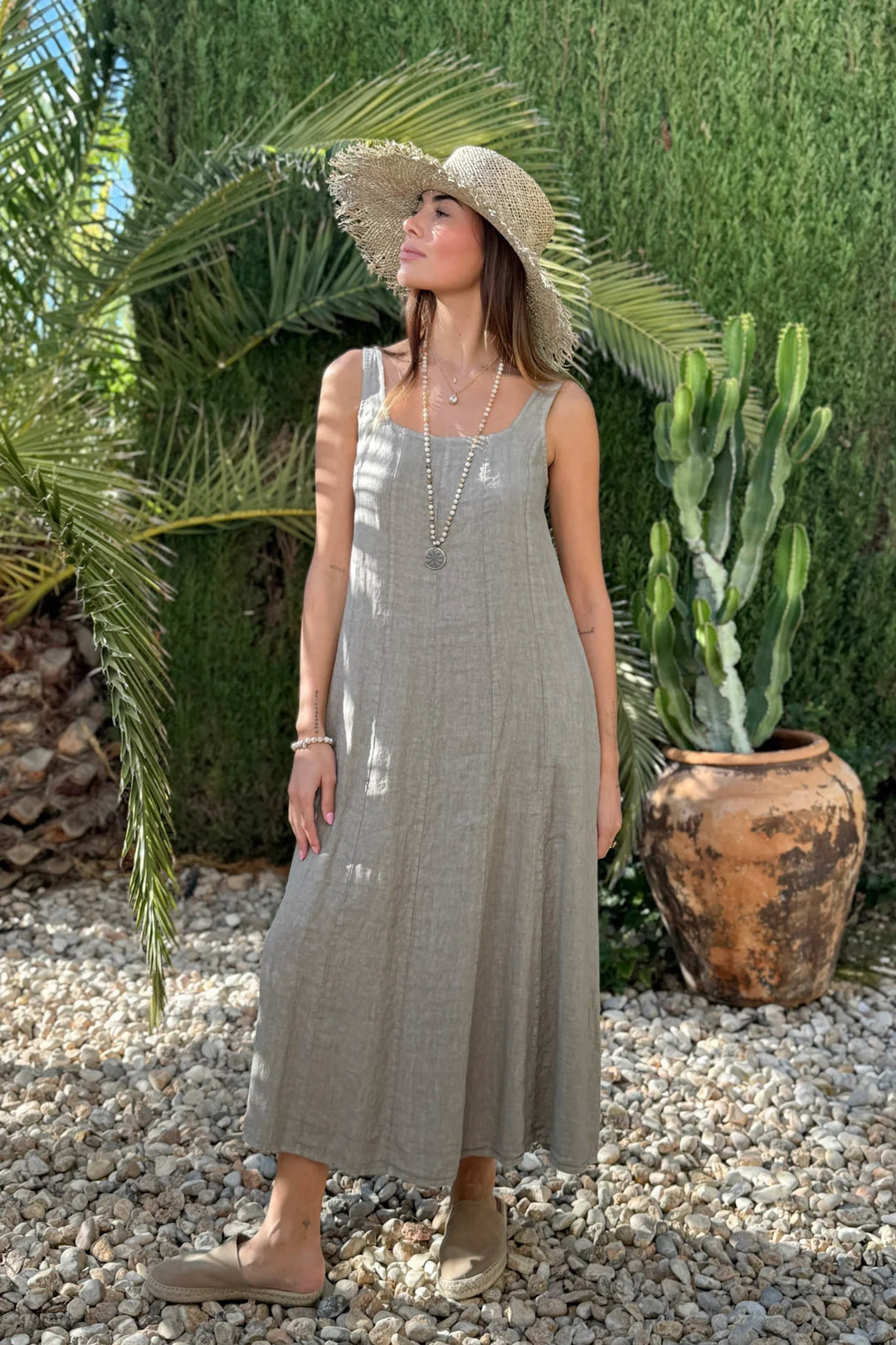 Bypias | Encanto Linen Dress | Taupe