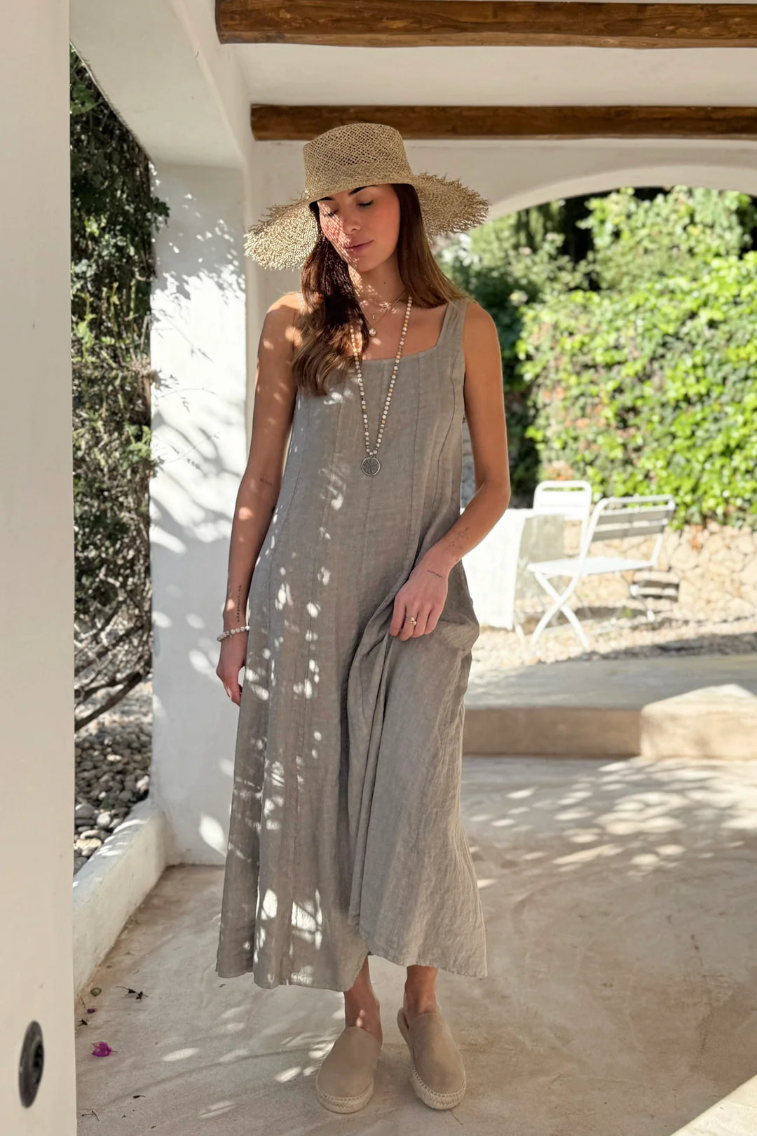 Bypias | Encanto Linen Dress | Taupe