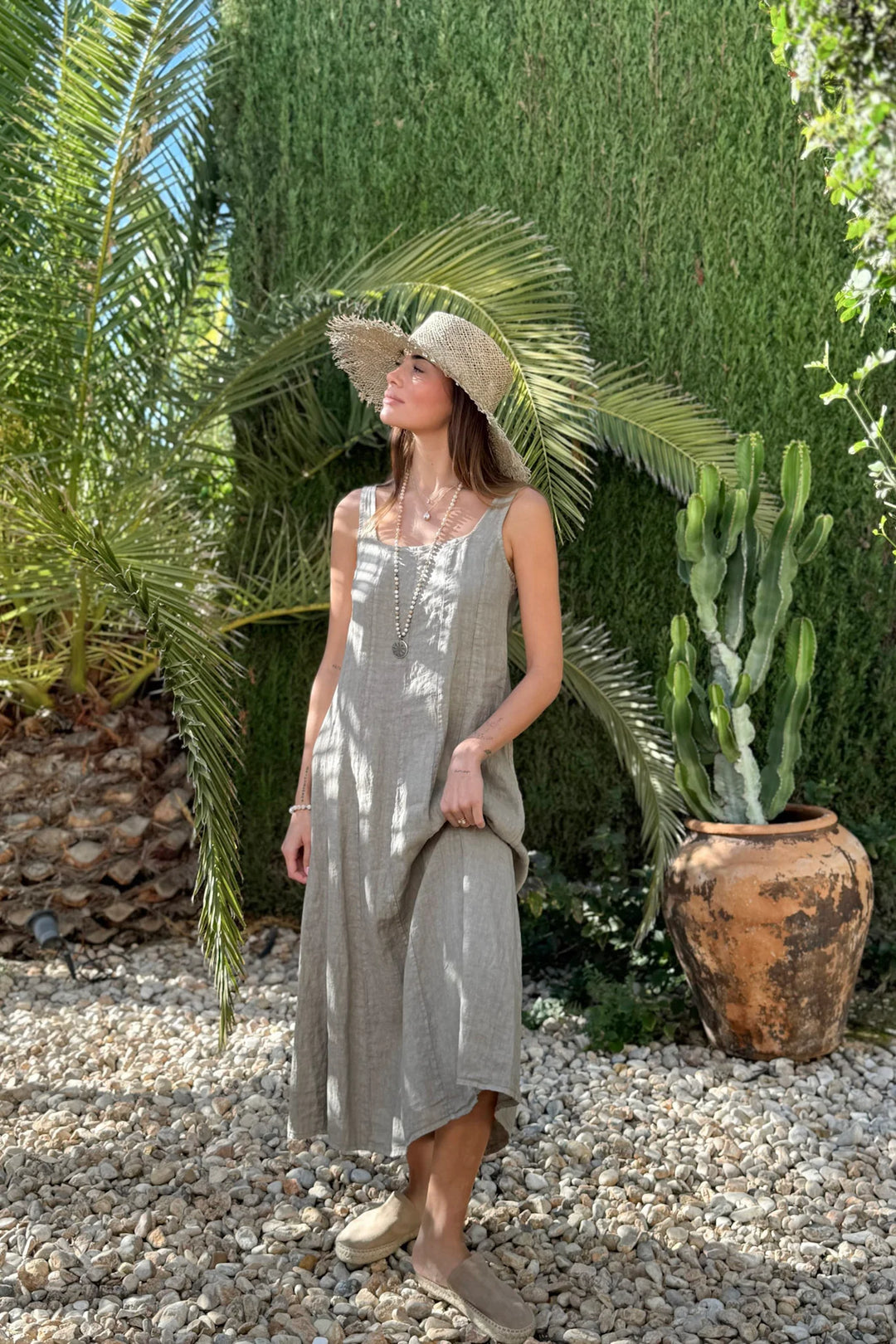 Bypias | Encanto Linen Dress | Taupe