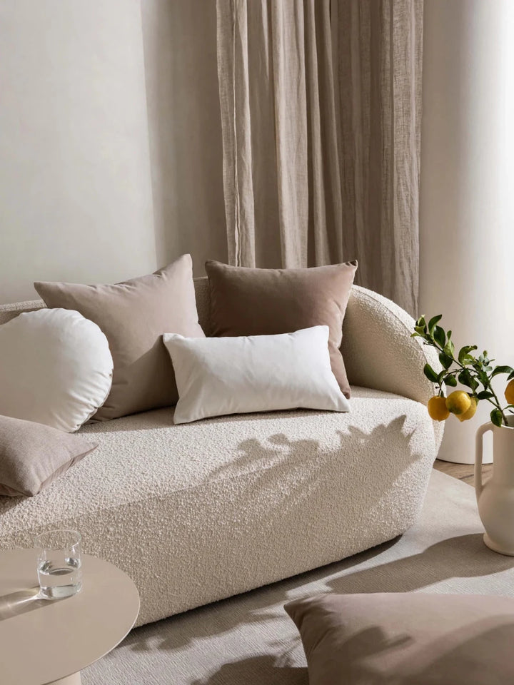 Etro Mini Velvet &amp; Linen Cushion &amp; Insert | Cacao | 30x50cm - Suzie Anderson Home