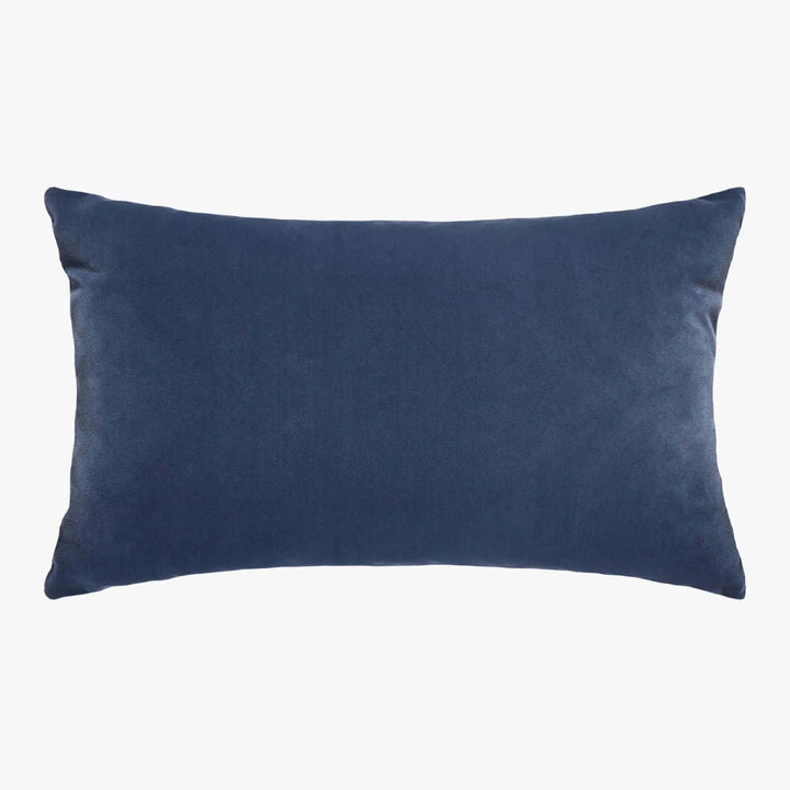Etro Mini Velvet &amp; Linen Cushion &amp; Insert | Storm Blue | 30x50cm - Suzie Anderson Home