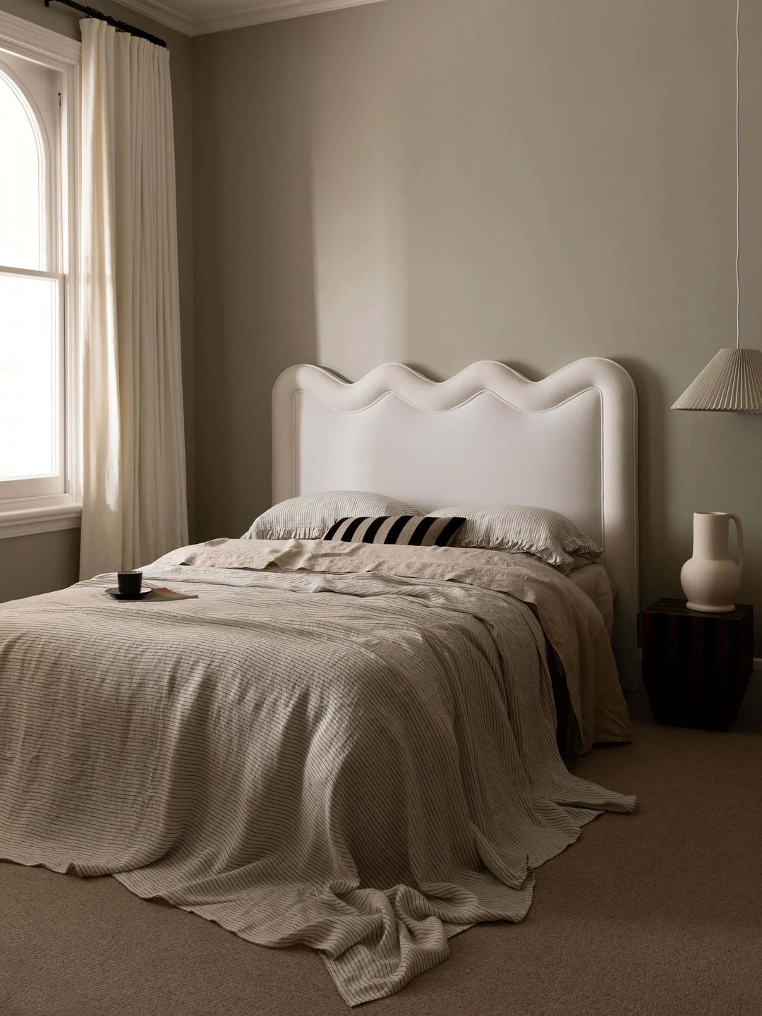 Etro Stripe Velvet & Linen Cushion & Insert | Chocolate | 65x40cm - Suzie Anderson Home
