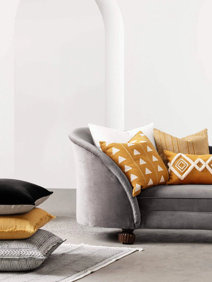 Etro Velvet & Linen Cushion & Insert | Black | 50x50cm - Suzie Anderson Home