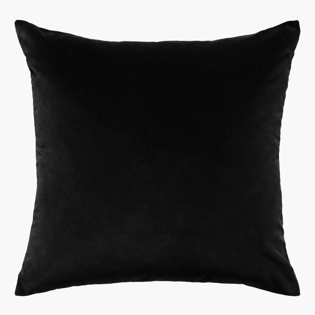 Etro Velvet & Linen Cushion & Insert | Black | 50x50cm - Suzie Anderson Home