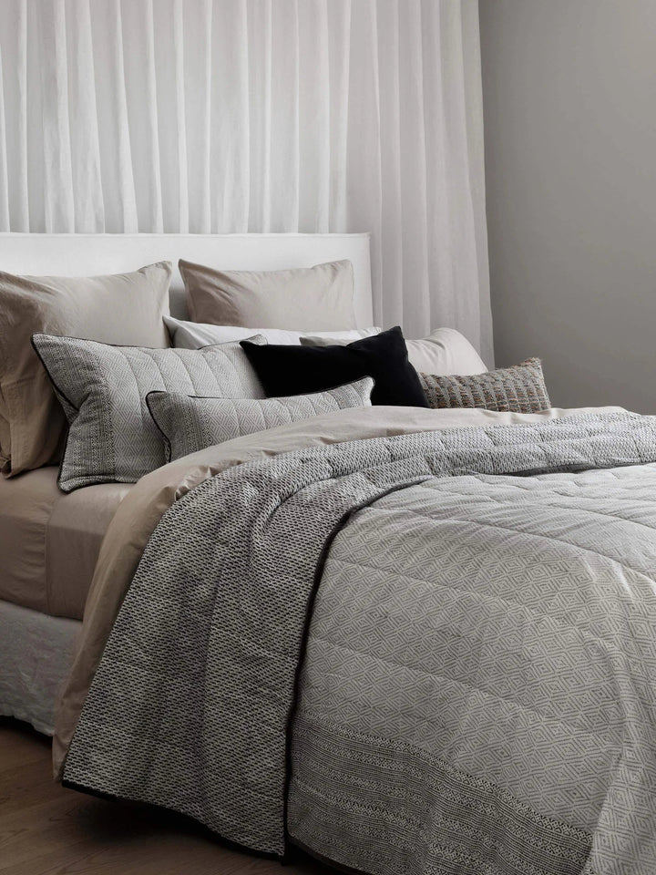 Etro Velvet & Linen Cushion & Insert | Black | 50x50cm - Suzie Anderson Home