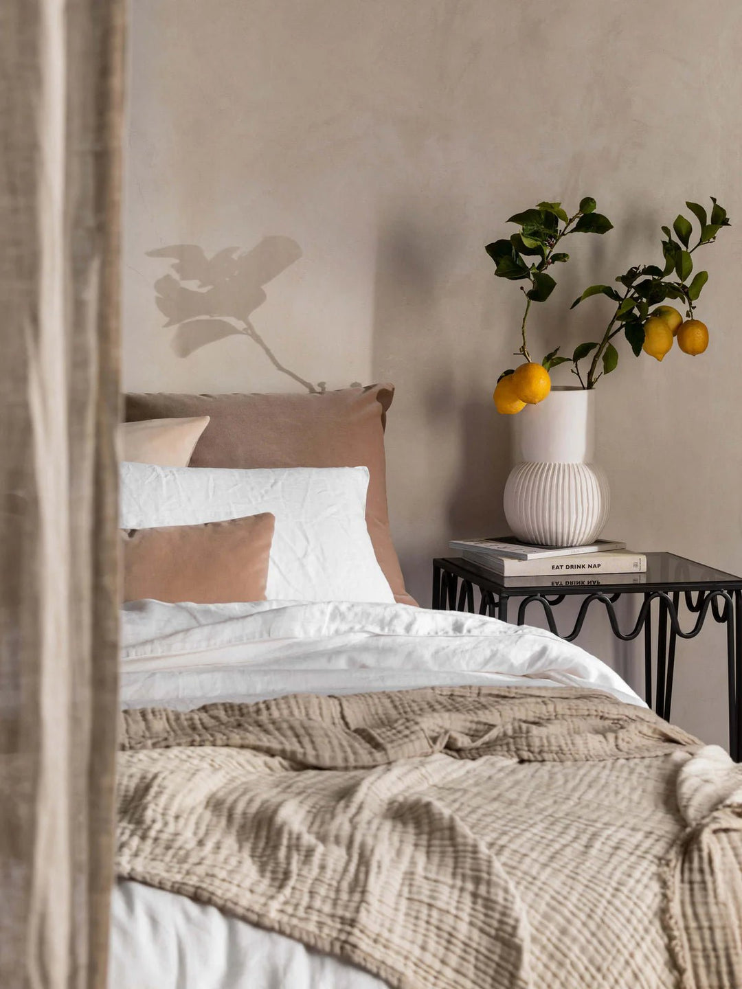 Etro Velvet & Linen Cushion & Insert | Cacao | 60x60cm - Suzie Anderson Home