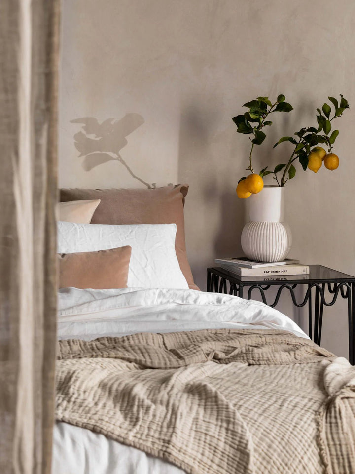 Etro Velvet & Linen Cushion & Insert | Cacao | 60x60cm - Suzie Anderson Home