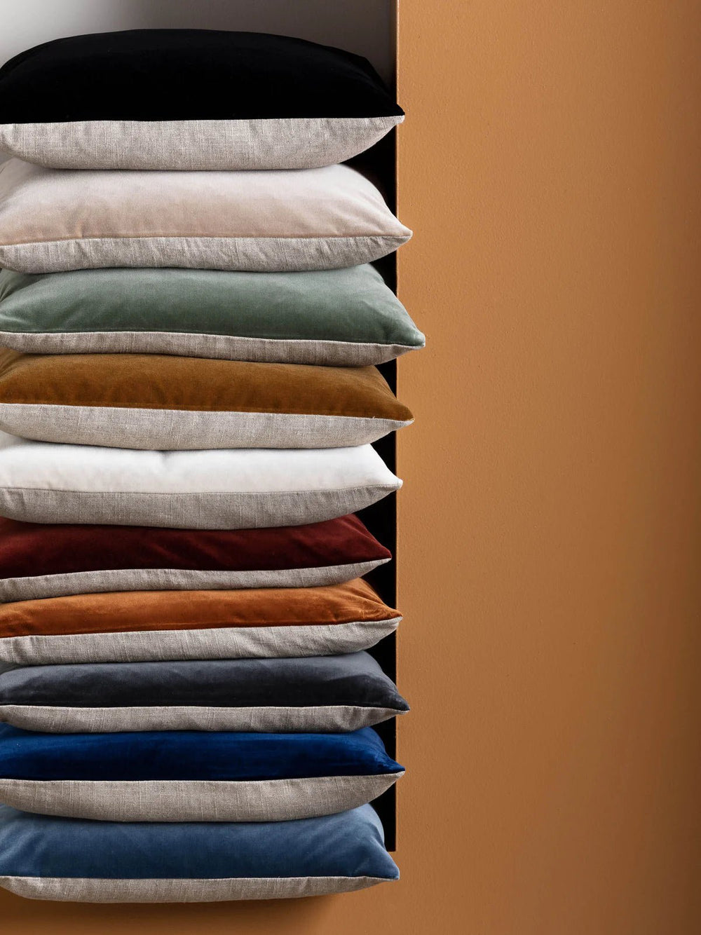 Etro Velvet & Linen Cushion & Insert | Cacao | 60x60cm - Suzie Anderson Home