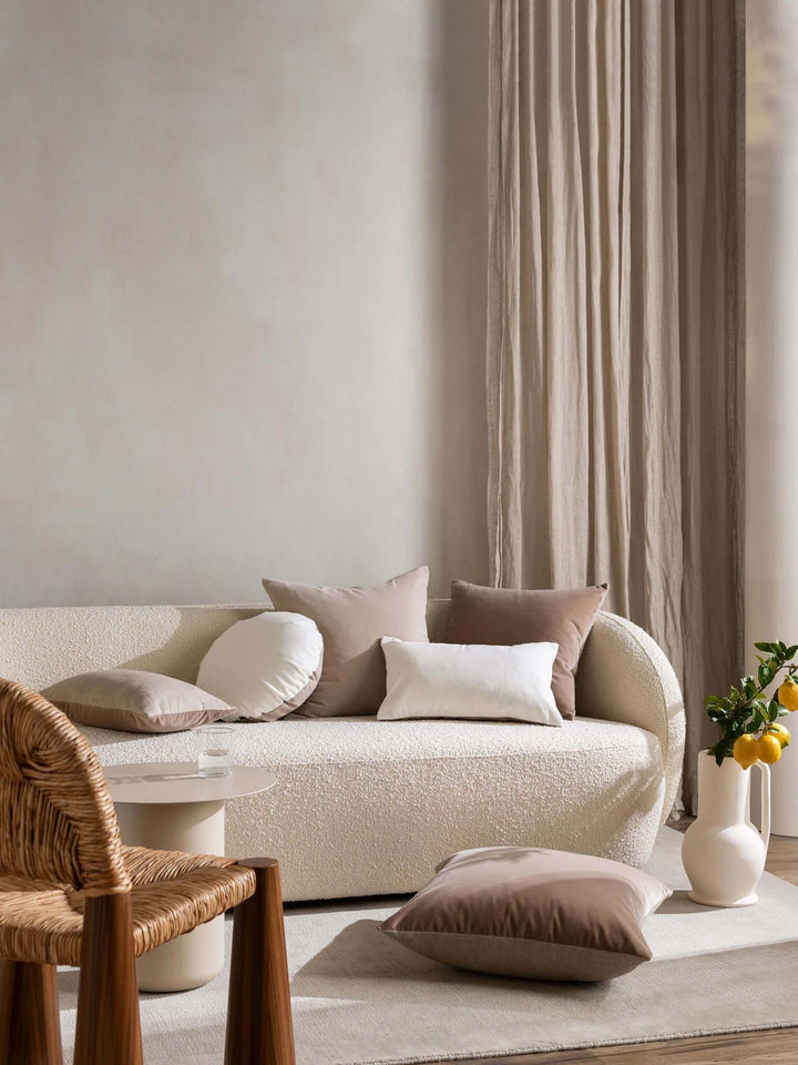 Etro Velvet & Linen Cushion & Insert | Cacao | 60x60cm - Suzie Anderson Home