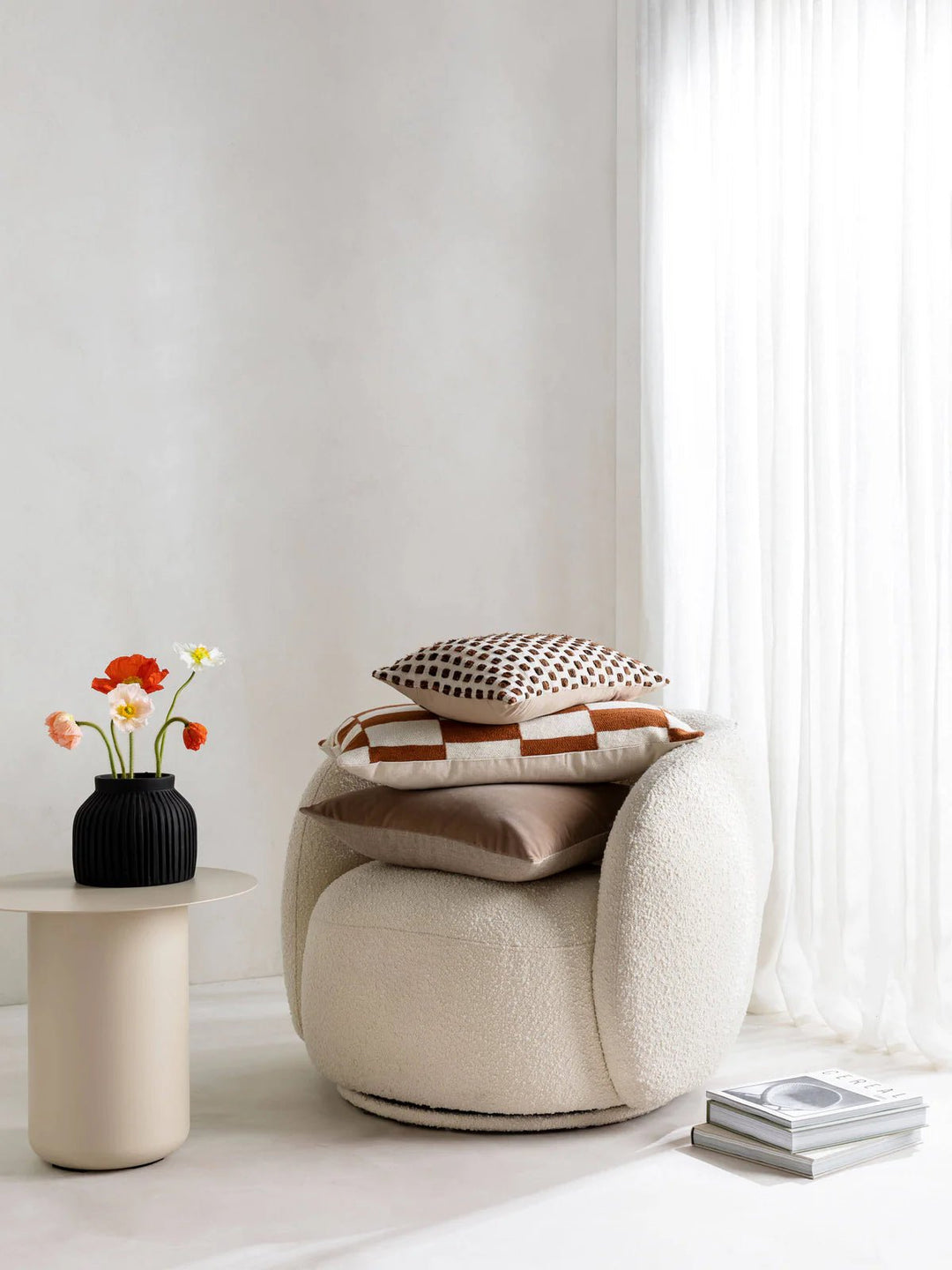 Etro Velvet & Linen Cushion & Insert | Cacao | 60x60cm - Suzie Anderson Home