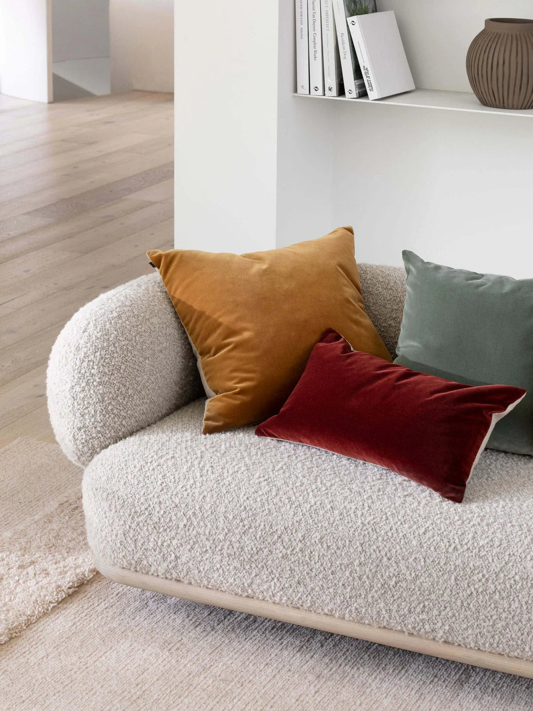 Etro Velvet &amp; Linen Cushion &amp; Insert | Eucalypt | 50x50cm - Suzie Anderson Home