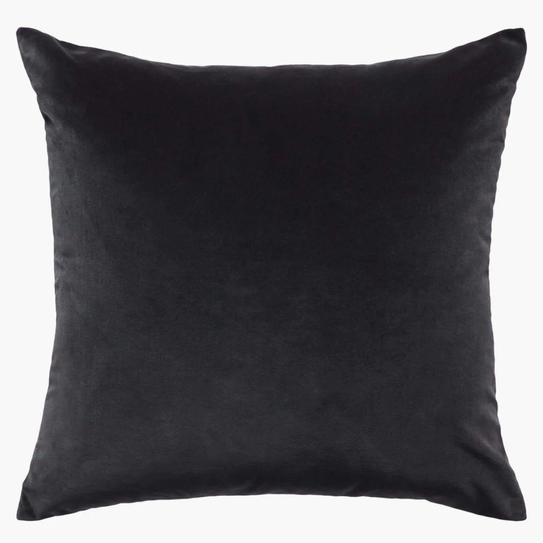 Etro Velvet & linen Cushion & Insert | Graphite | 50x50cm - Suzie Anderson Home