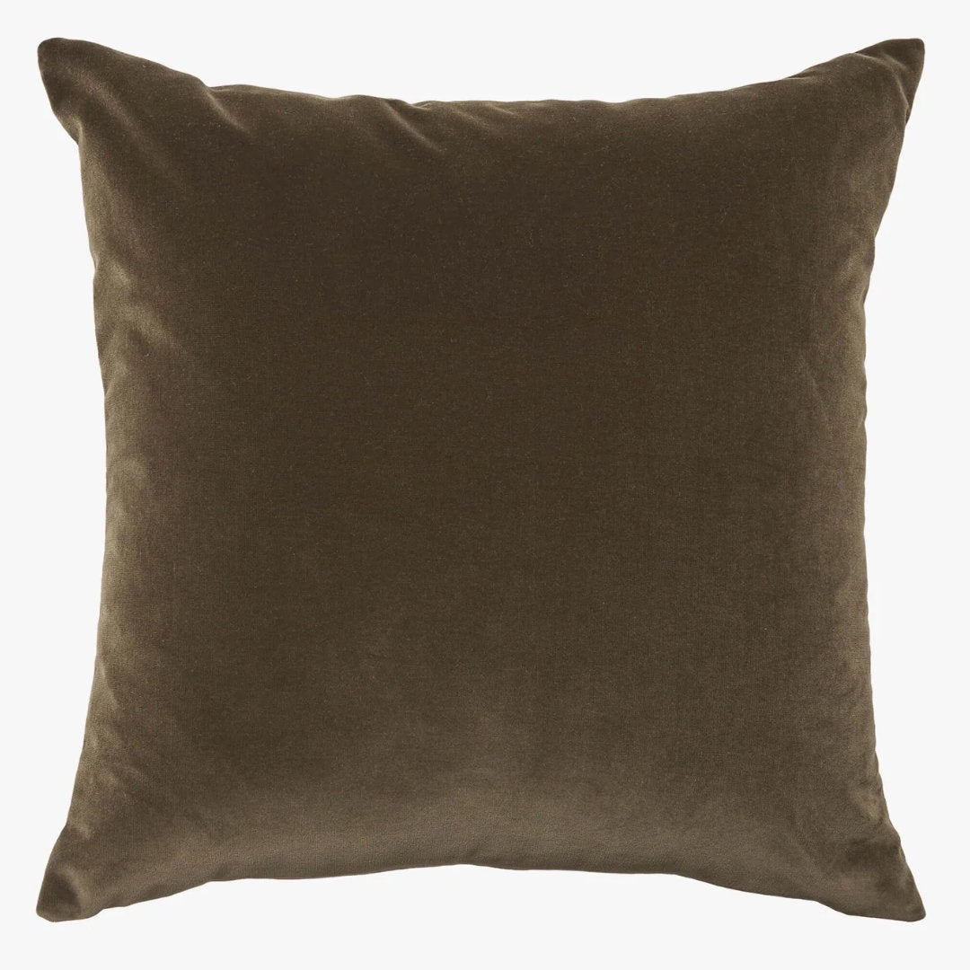 Etro Velvet & Linen Cushion & Insert | Olive | 50x50cm - Suzie Anderson Home