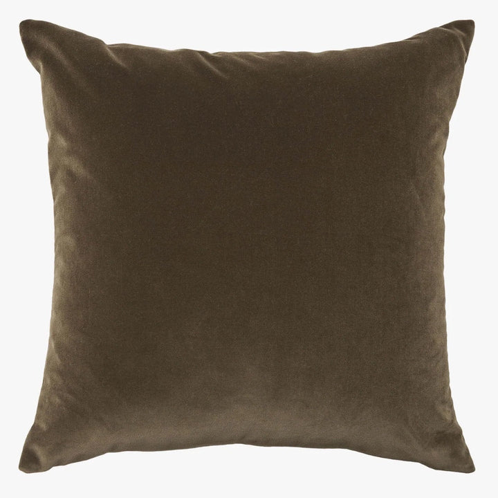 Etro Velvet &amp; Linen Cushion &amp; Insert | Olive | 60x60cm - Suzie Anderson Home