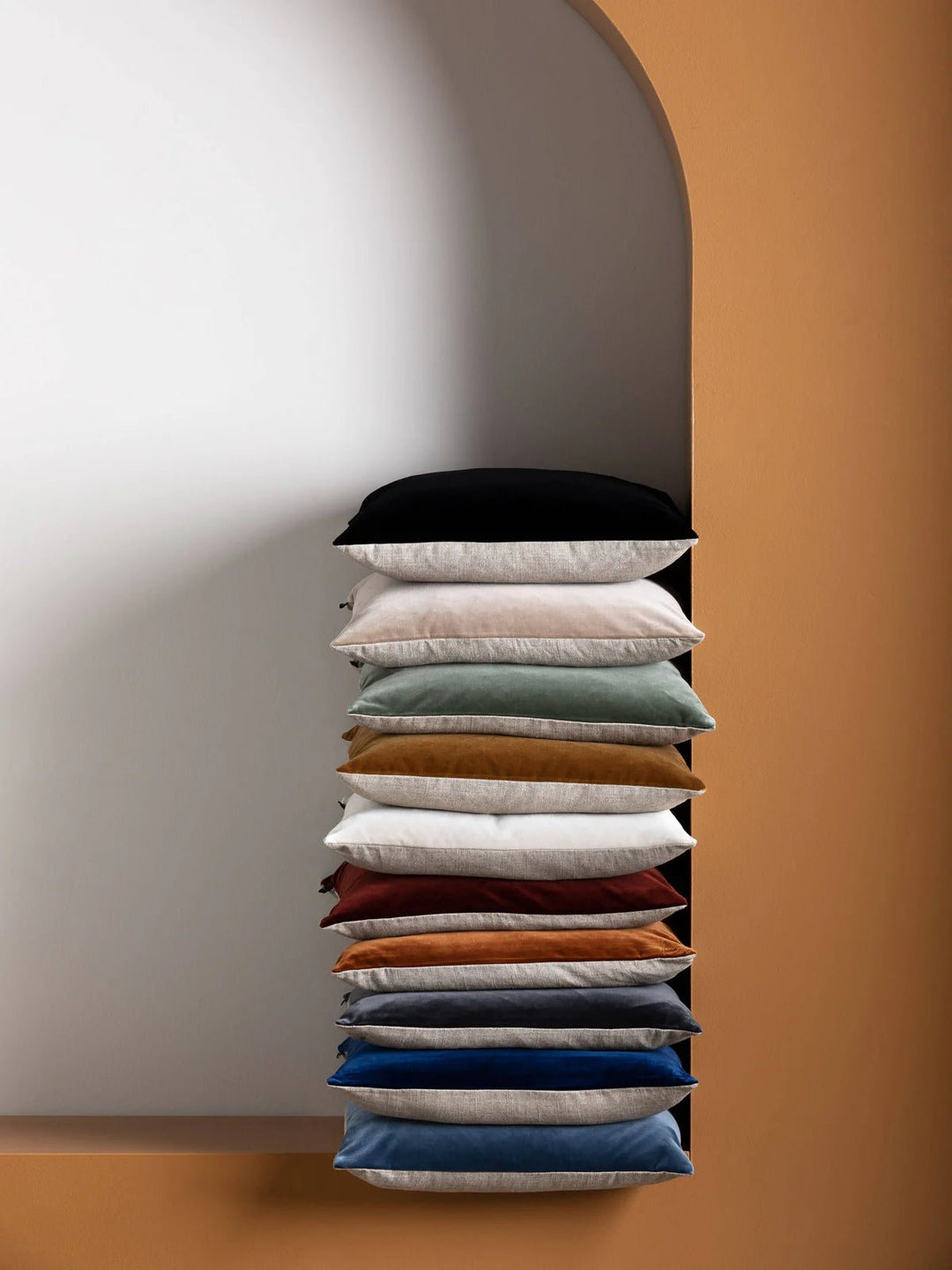 Etro Velvet &amp; Linen Cushion &amp; Insert | Toffee | 50x50cm - Suzie Anderson Home