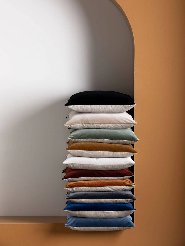 Etro Velvet &amp; Linen Cushion &amp; Insert | Toffee | 50x50cm - Suzie Anderson Home