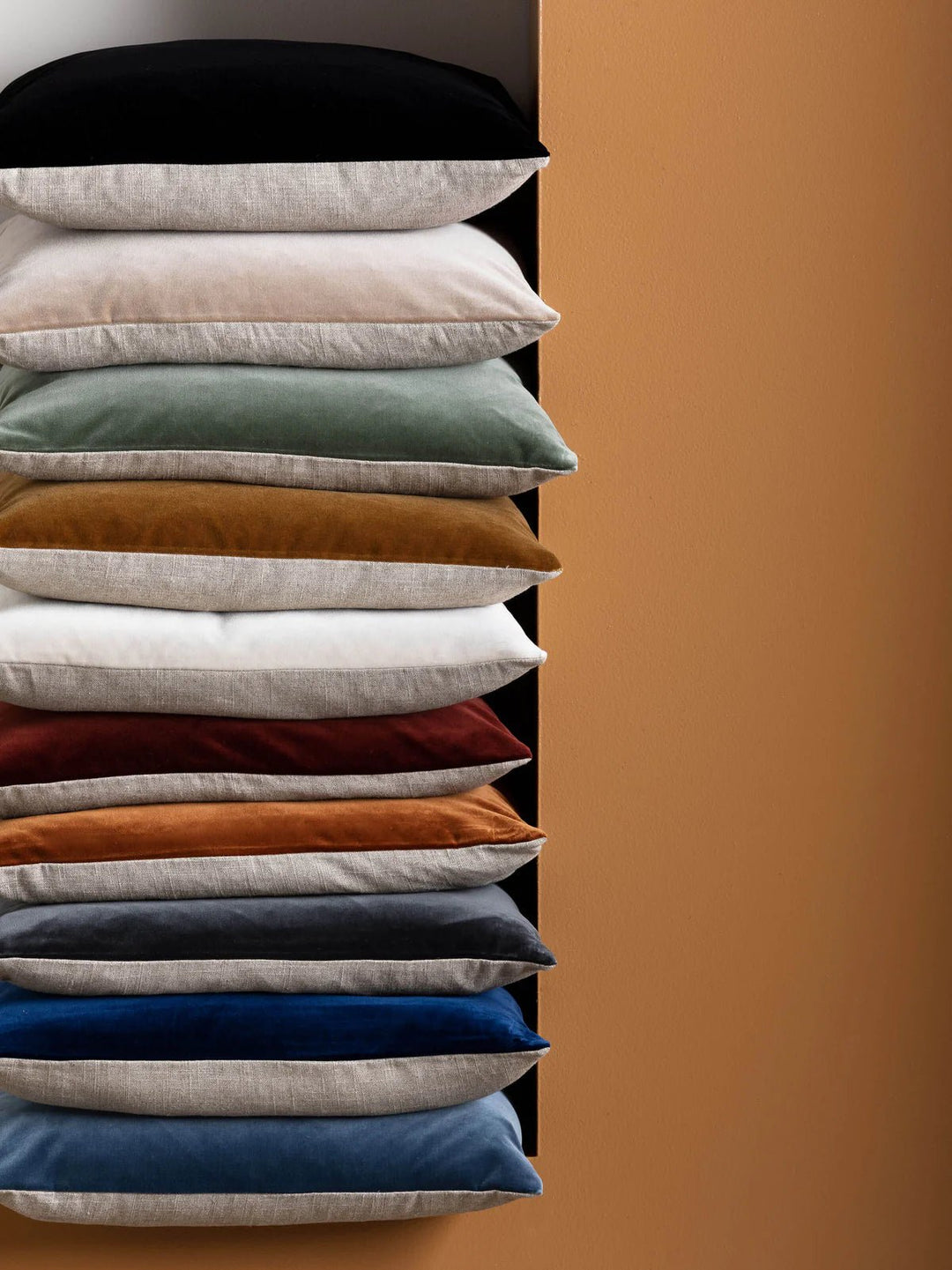 Etro Velvet &amp; Linen Cushion &amp; Insert | Toffee | 50x50cm - Suzie Anderson Home