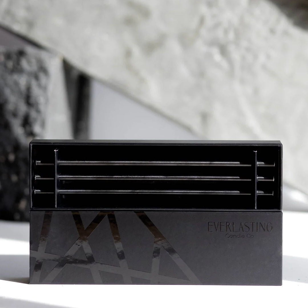 Everlasting Black Candle Pack of 3 - Suzie Anderson Home