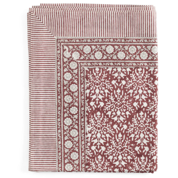Snowflake Red | Organic Cotton Tablecloth