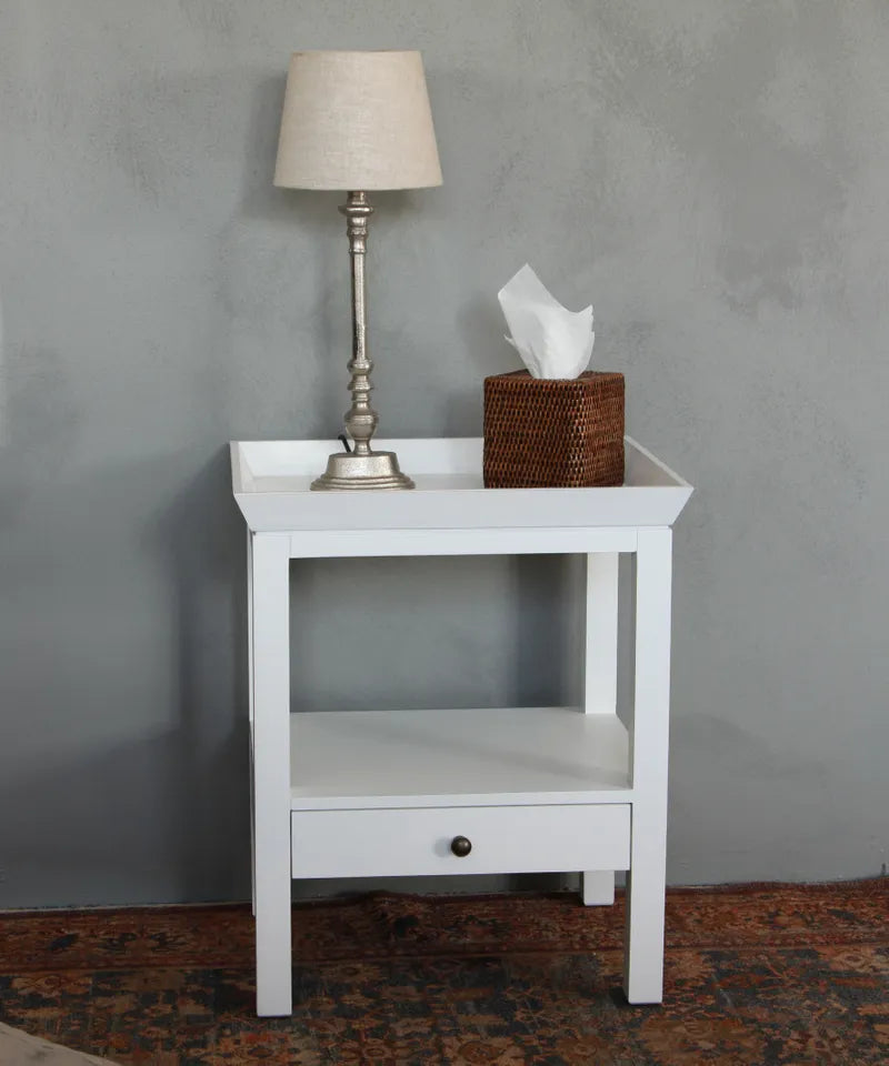 Santorini  Bedside Table | White | W50.5 x D43.5 x H61.5cm