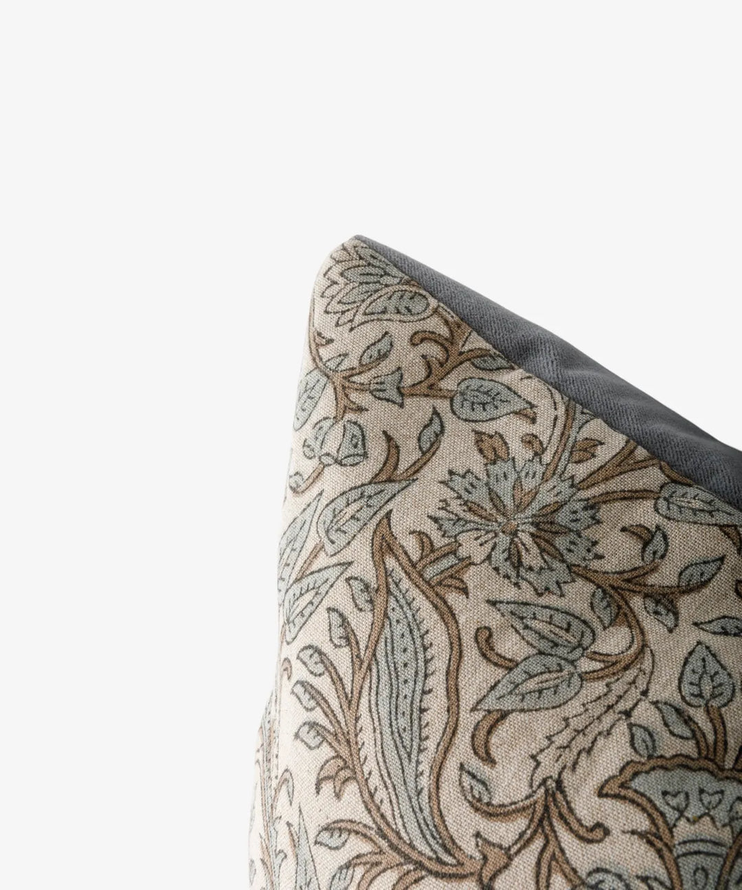 Ciara Handblock Cotton Velvet PAIR Eurocases 65cm