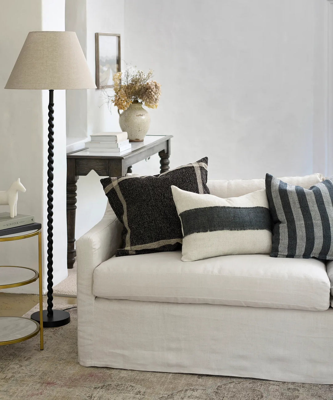 Fray Stripe Linen Cushion Cover | 40 x 60cm