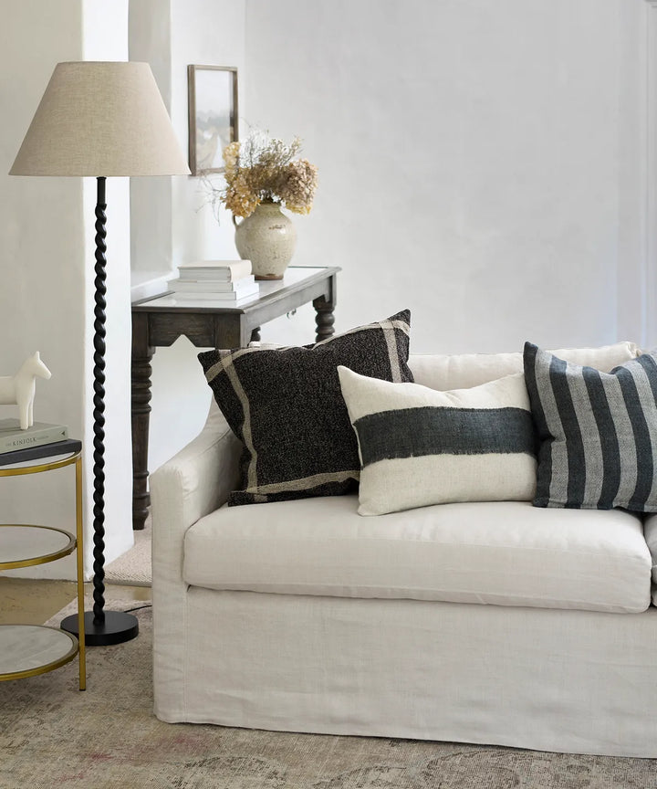 Fray Stripe Linen Cushion Cover | 40 x 60cm