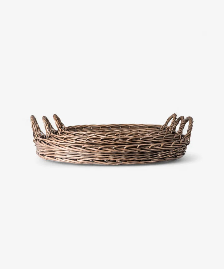 Willow River Oval Wicker Tray