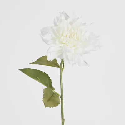 Faux Dahlia 'Real Touch' Stem | White | 76cm