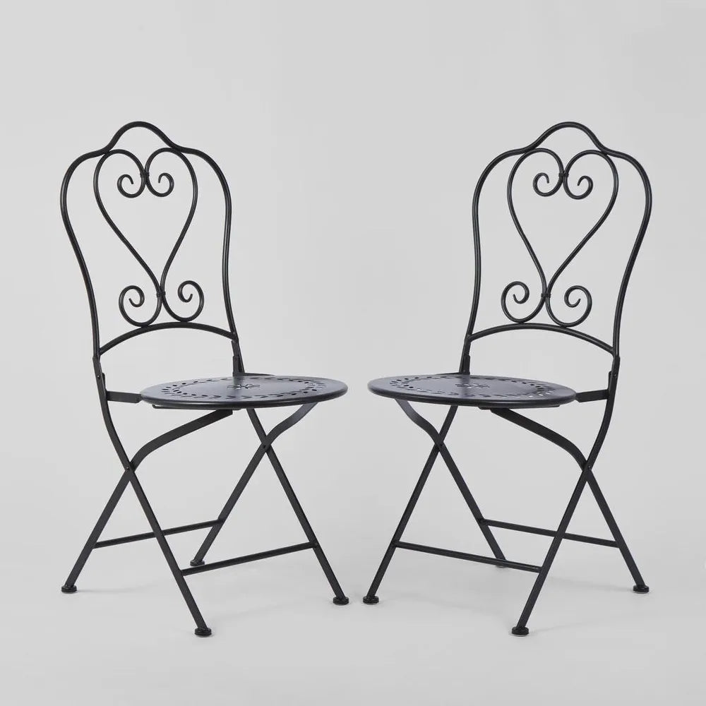 Bella Folding Outdoor Chair | Black